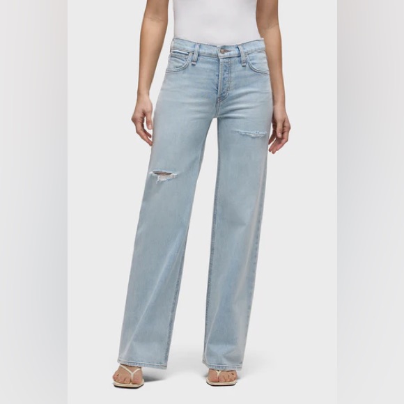 Hudson Rosie High-Rise Wide Leg Jean Legacy Italian Premium Denim Size 29 A158